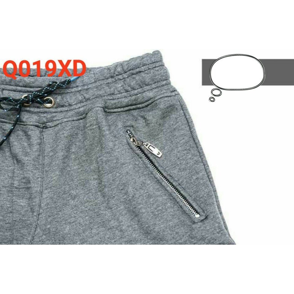 Quần nỉ khóa túi Nam Nữ dáng thể thao jogger co giãn thoải mái ống rộng bo chân