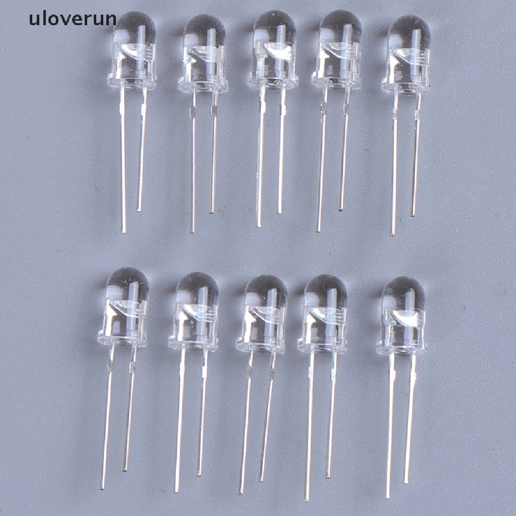 Set 100 Đèn LED Diode 5mm Ánh Sáng Trắng / Xanh Lá / Đỏ / Xanh Dương / Vàng Chuyên Dụng