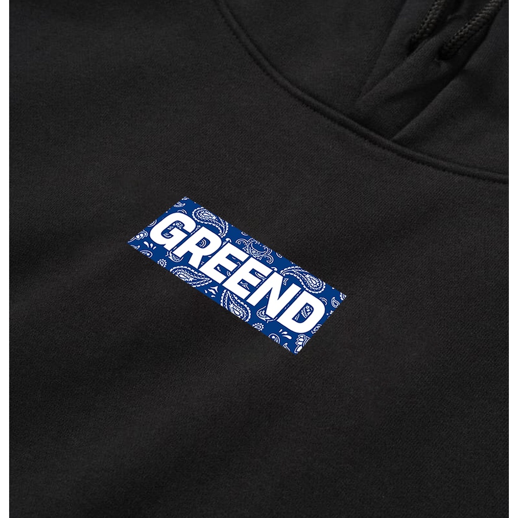 Hoodie GREEND Nỉ Bông Local Brand Unisex Basic Form rộng Logo Box HD12