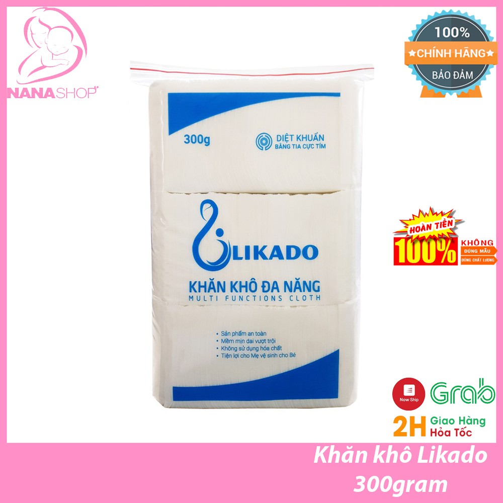 Khăn vải khô đa năng LIKADO - loại 300 gram - 270 tờ