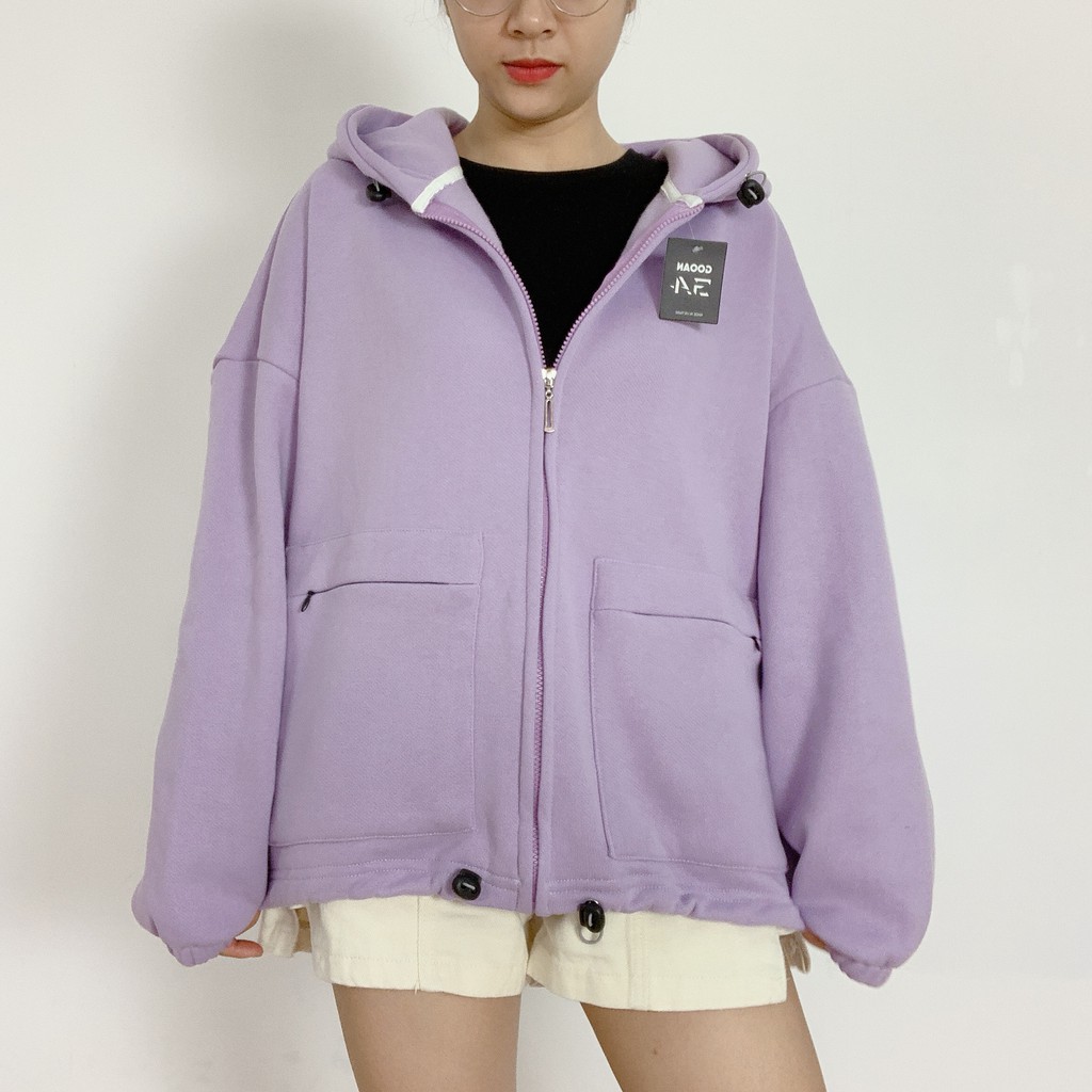 Áo khoác nữ nỉ chống nắng form rộng Popy ulzzang unisex -Gooan | BigBuy360 - bigbuy360.vn