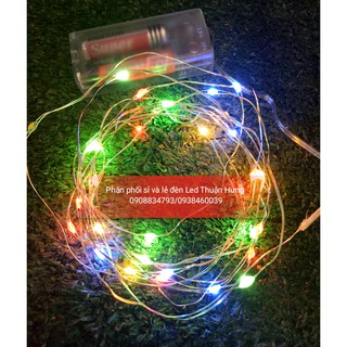 DÂY ĐÈN LED  ĐỦ MÀU KO CHỚP ( XÀI PIN 2A)