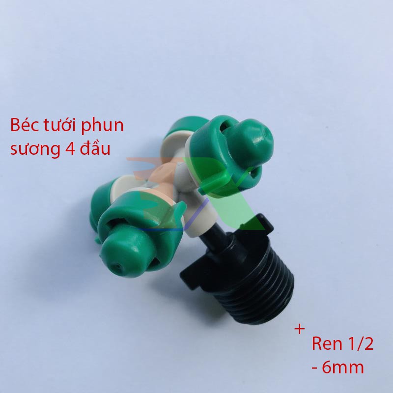 Béc tưới phun sương 4 đầu MT-3088C 32lit / h + khởi thủy ren 21-6mm