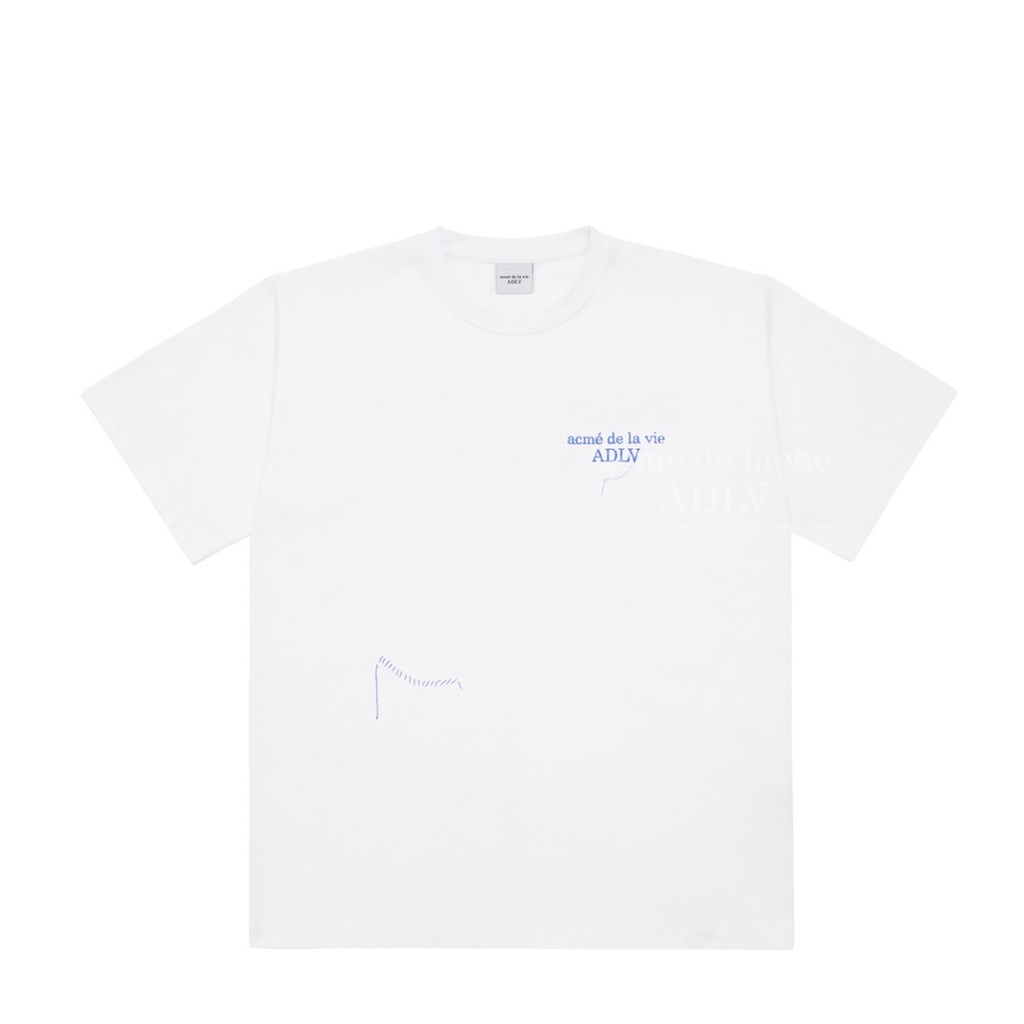 Áo thun cotton tay ngắn thêu họa tiết chữ ADLV thời trang