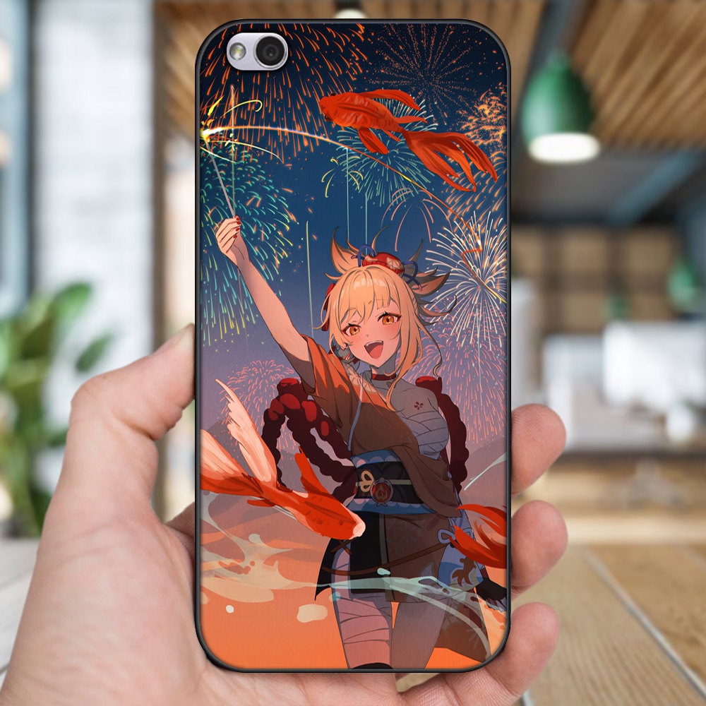 Ốp lưng Xiaomi Redmi 5A viền đen in hình Yoimiya Genshin Impact