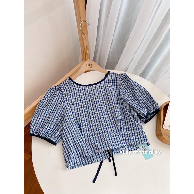 Croptop kẻ 4 nơ lưng (ib chọn màu )