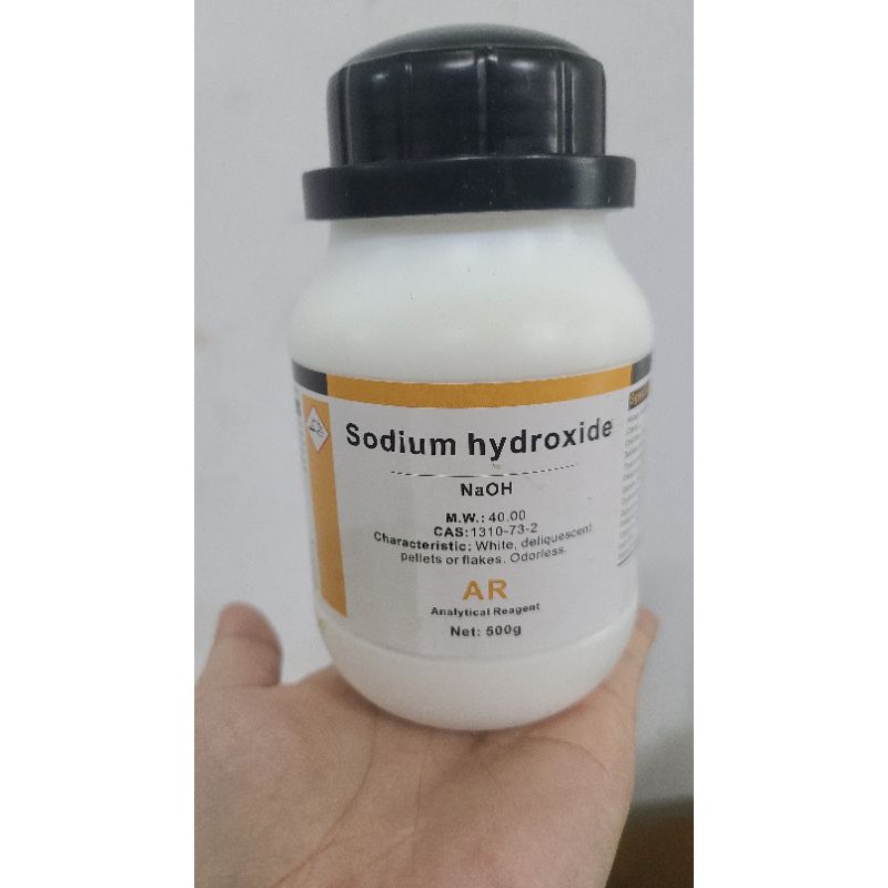 Bột Sodium hydroxid NaOH 500g T.Quốc