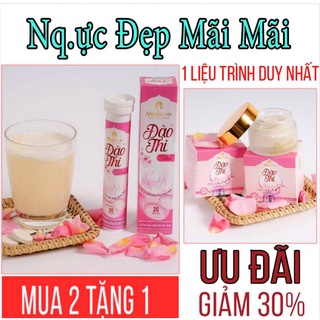 Combo thần thánh tăng vòng 1 cực to - sủi + viên uống + kem bôi nở ngực Đào Thi