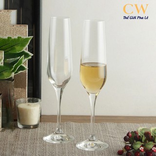 Bộ ly champage pha lê tiệp bohemia rebecca 195ml cao cấp