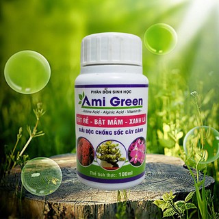 Phân Bón Lá Sinh Học Ami Green - Phân Bón Sinh Học Ami Green - Tốt Rễ Bật Mầm Xanh Lá (100ml)