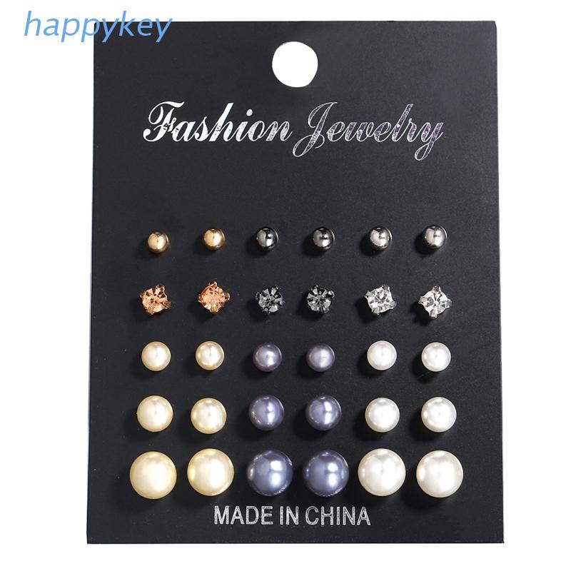Set 15 Đôi Khuyên Tai Hình Quả Cầu Vàng Nhỏ Dễ Thương Cho Nữ