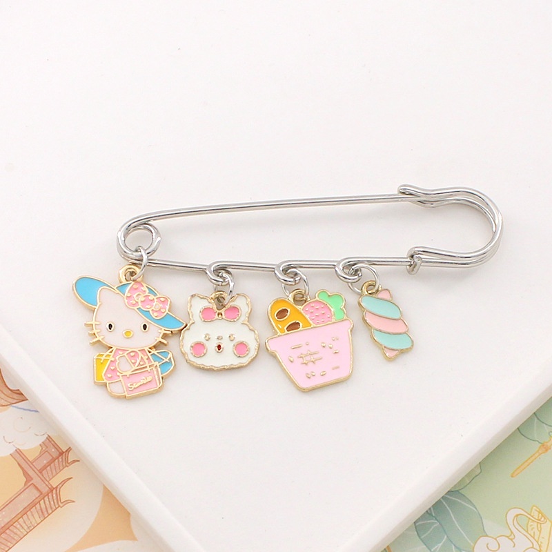 Ghim Cài Áo Hình Mèo Hello Kitty Dễ Thương
