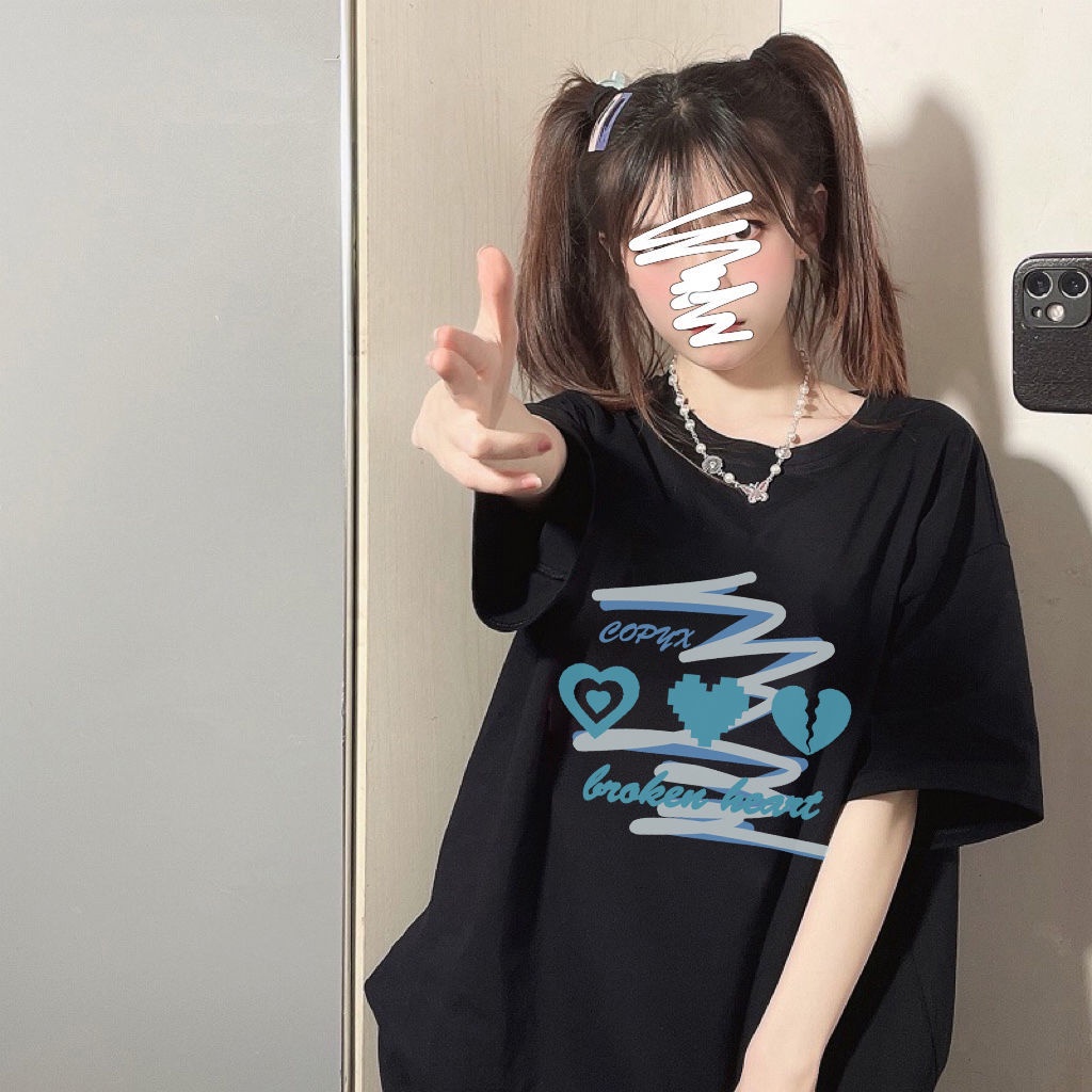 NRVP Áo Thun Cotton Tay Ngắn Cổ Tròn Màu Trơn Thời Trang Dành Cho Nữ