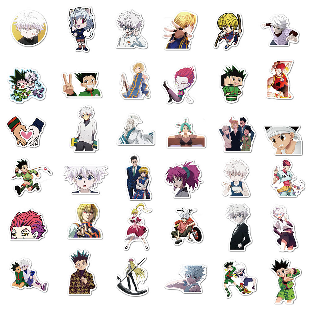 100pcs/pack Waterproof Suitcase Laptop Japanese Anime Stickers HUNTER x HUNTER Graffiti Sticker