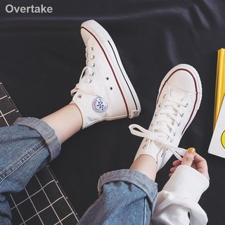 Giày Vải Canvas Cổ Cao Phong Cách Harajuku Ulzzang Hàn Quốc Mới 2021