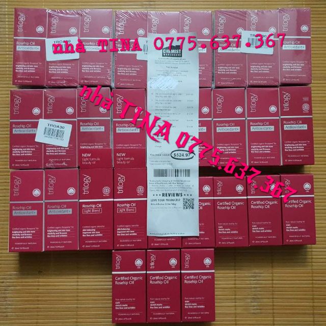 (date 2023)CHEMIST ÚC Tinh Dầu Tầm Xuân Trilogy Rosehip Oil Antioxidant+ 30ml