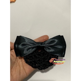 Kẹp tóc búi lưới handmade màu đen rbb