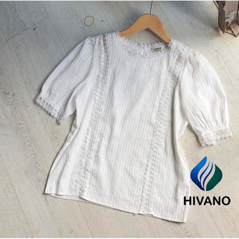 Áo sơ mi ren hạt tay ngắn , Áo trắng kiểu cách điệu thiết kế ulzzang (ảnh thật)