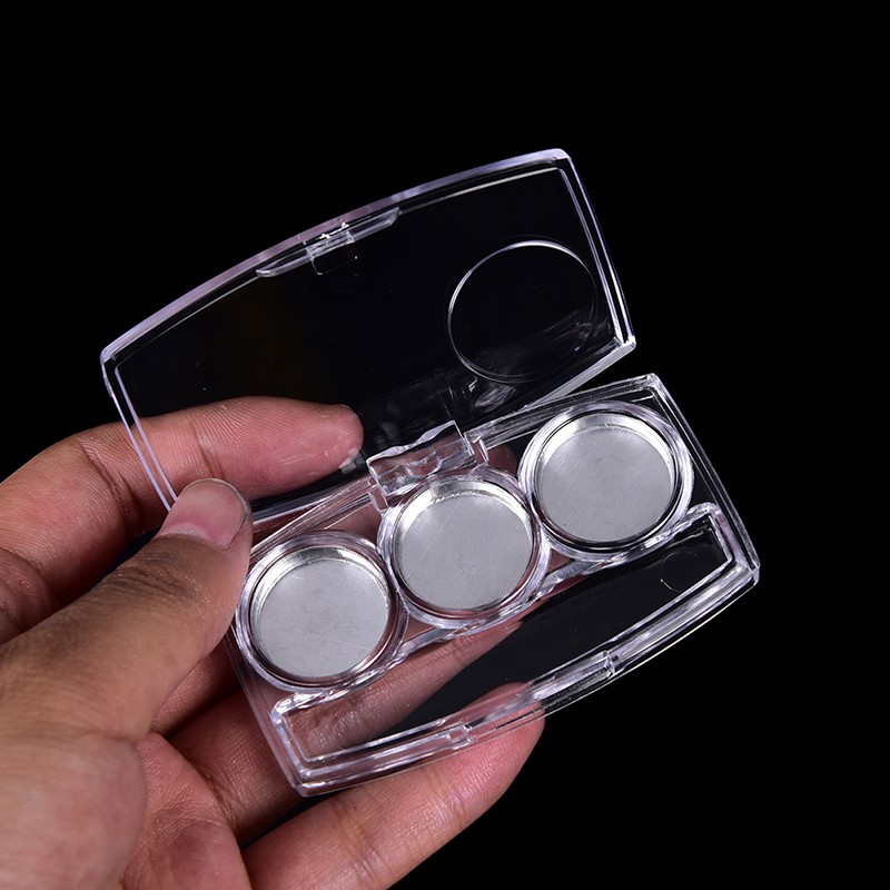 Hộp Rỗng 3 Lỗ Đựng Phấn Mắt / Phấn Má Hồng Đa Năng