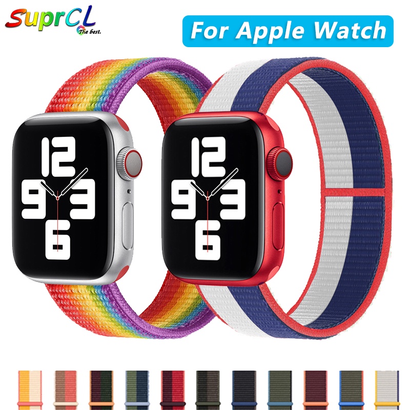 Dây Đeo Nylon Cho Đồng Hồ Thông Minh Apple Watch Series 765 45Mm 41mm44mm 40Mm Iwatch 4 3 42Mm 38Mm