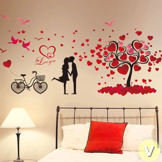 Decal dán tường Đôi uyên ương