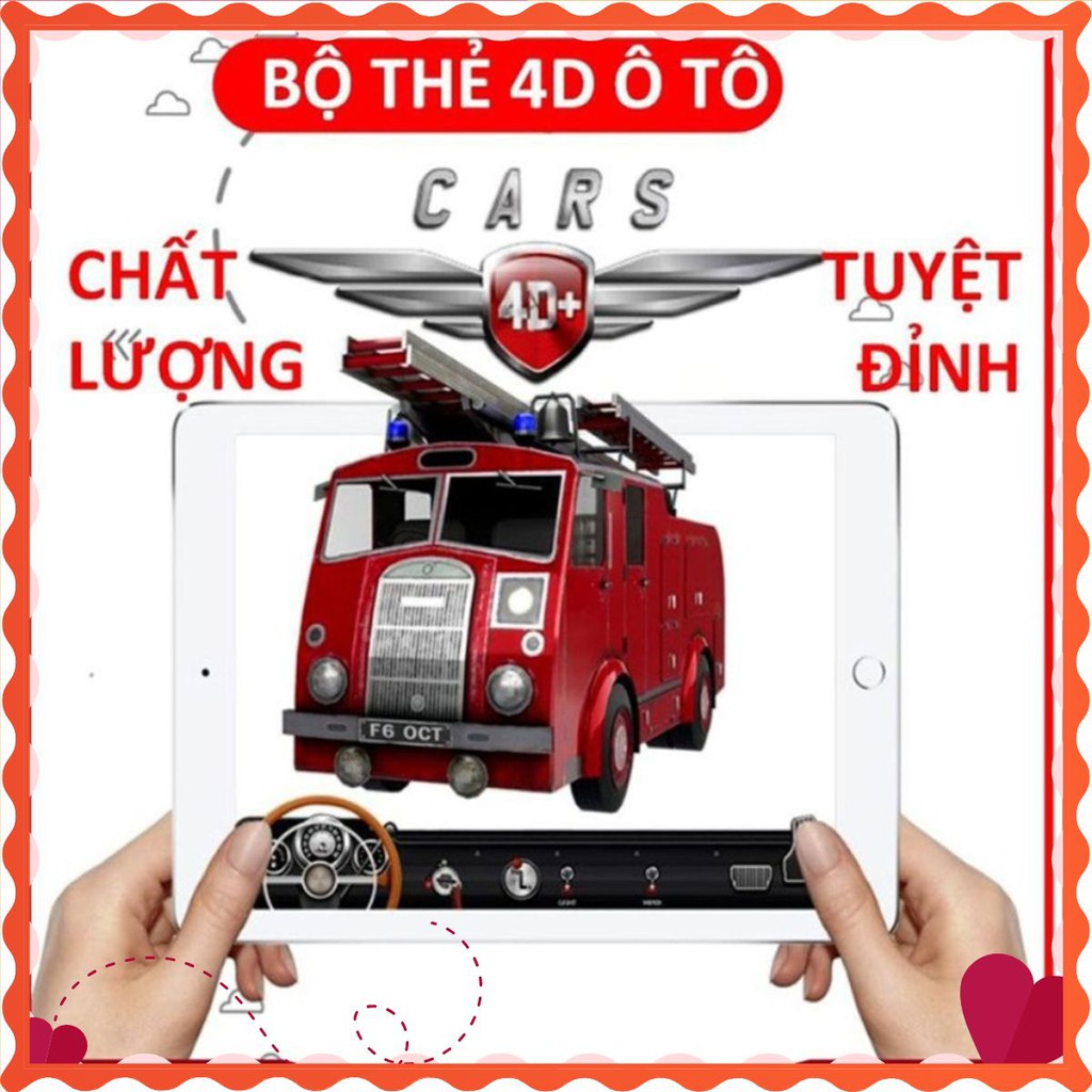 Bộ thẻ 4D chủ đề CARS cho bé khám phá thế giới ô tô muôn màu