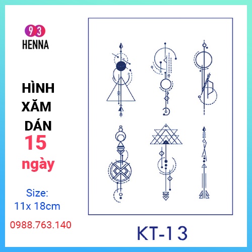 Hình Xăm Dán15 ngày không phai KT13