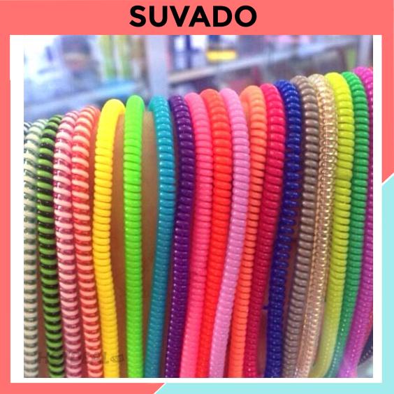 Dây Quấn Tai Nghe, Cáp Sạc, lò xo bảo vệ cáp chống đứt gãy, chống rối sắc màu SUVADO