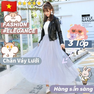 Chân Váy Lưới Xếp Ly 3 Lớp - Chân Váy Công Chúa - Hàng Cao Cấp - Chiều Dài 65cm,78cm,85cm - Chân váy xếp ly