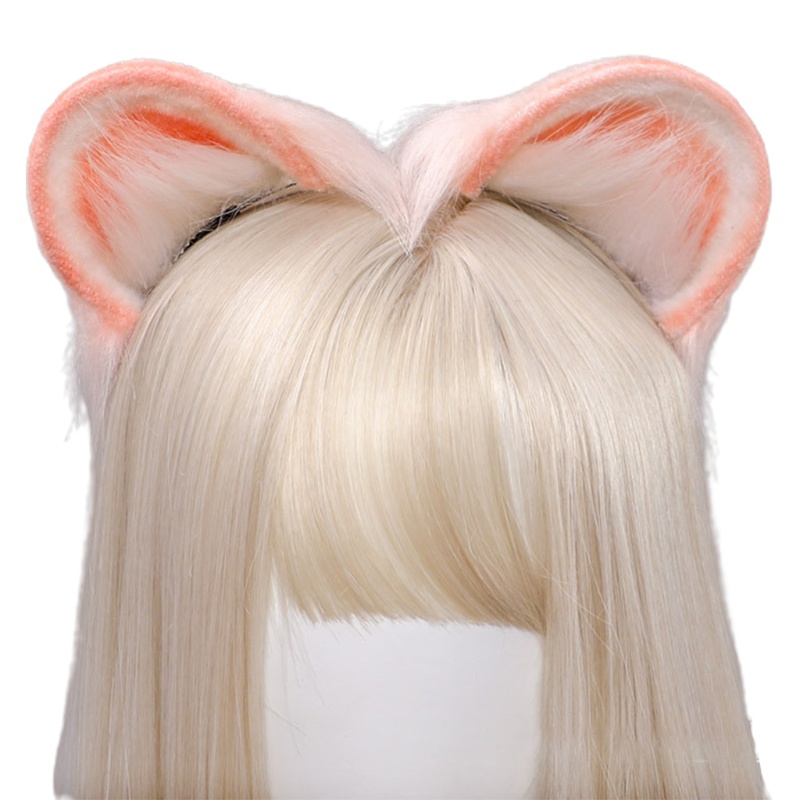 Kẹp Tóc Hình Tai Chuột Hamster Bằng Lông Giả Nhiều Màu Sắc