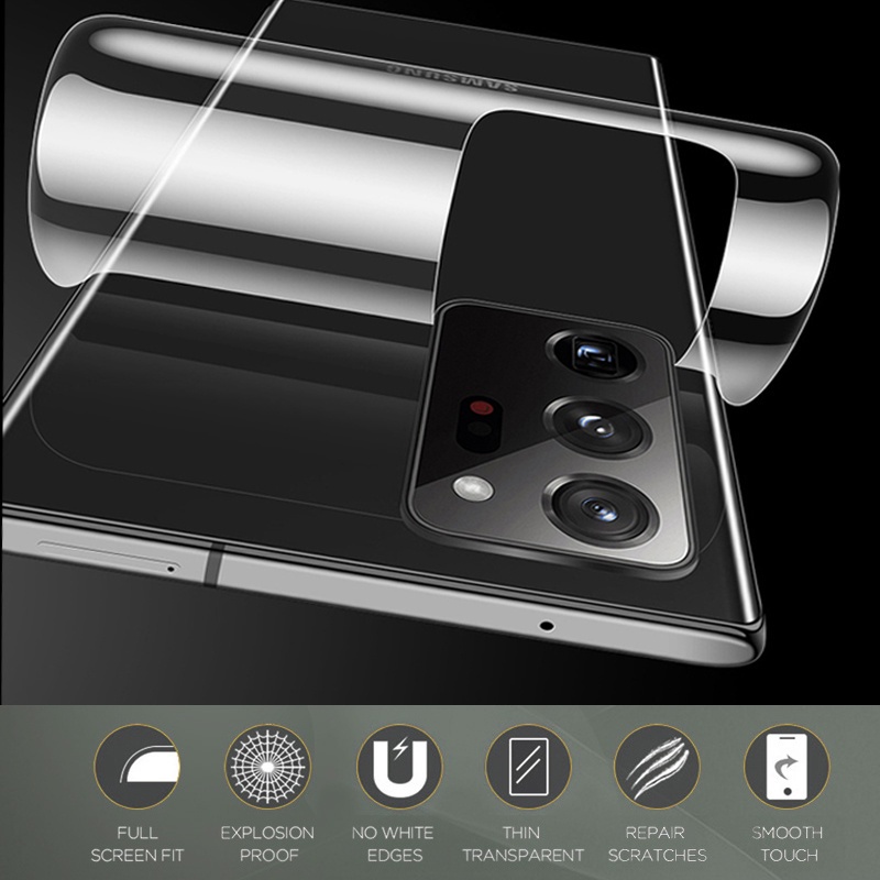 Miếng dán bảo vệ mặt lưng trong suốt cho Samsung Galaxy S8 S9 S10 S21 S20 Plus Note 8 9 10 20 Ultra