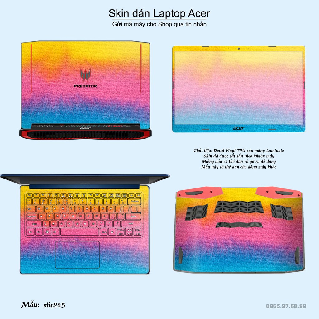 Skin dán Laptop Acer in hình Hoa văn sticker _nhiều mẫu 40 (inbox mã máy cho Shop)