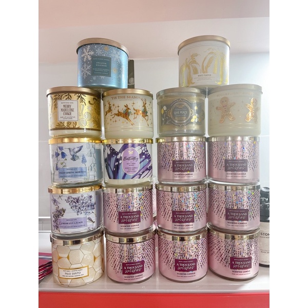 Thanh Lý Nến thơm 3 bấc chính hãng BATH & BODY WORKS.
