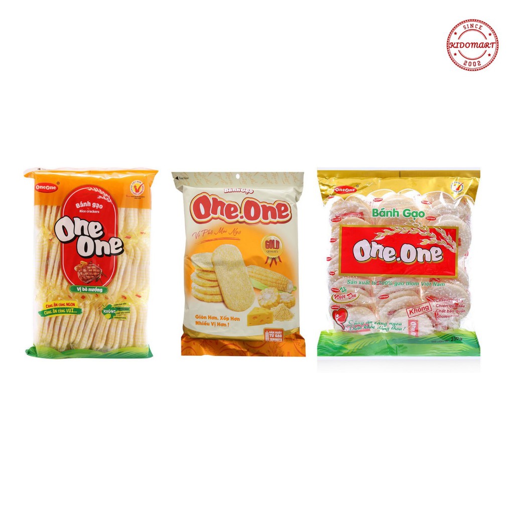 Bánh Gạo One One Đủ Vị Mặn / Ngọt / Pho Mai