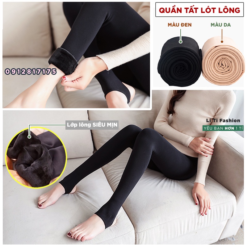 Quần tất nữ lót lông chịu lạnh -5° giặc máy không xù lông 💋Quần tất lông nhung giữ ấm, chống nắng, ủ trắng da