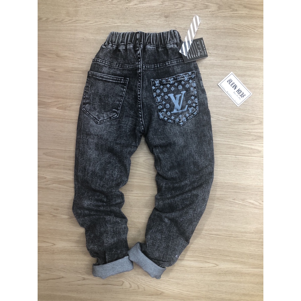 Quần jeans trẻ em SB8003 sz 30kg - 45kg quần bò bé trai bé gái cạp chun sai to (hàng có sẵn) SUBIN KIDS