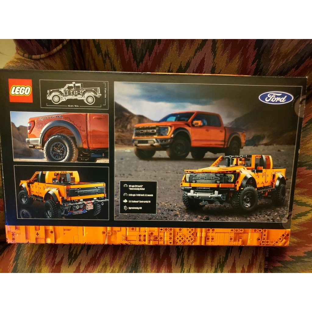 42126 Đồ chơi lắp ráp Iego Technic Ford® F-150 Raptor - Xe bán tải Ford màu cam