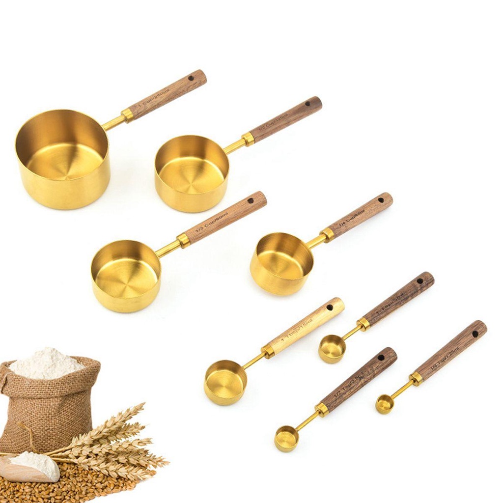 Bộ Muỗng Đo Lường Bằng Thép Không Gỉ Tiện Dụng Cho Nhà Bếp