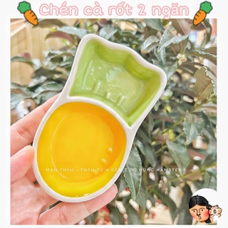 Chén ăn cà rốt 2 ngăn dành cho Hamster