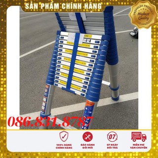 Thang nhôm rút 3m8 - bh 24 tháng