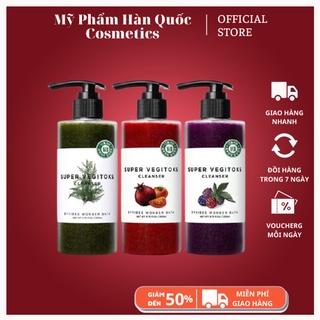 Sữa Rữa Mặt Rau Củ Thải Độc / Freeship / Sữa Rửa Mặt Hoa Quả Super Vegitoks Cleanser bivibes Wonder Bath 200ML +300ML