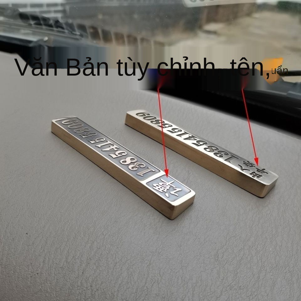 thau Biển số ô tô tạm thời xe sáng tạo Chữ nổi 3D kim loại