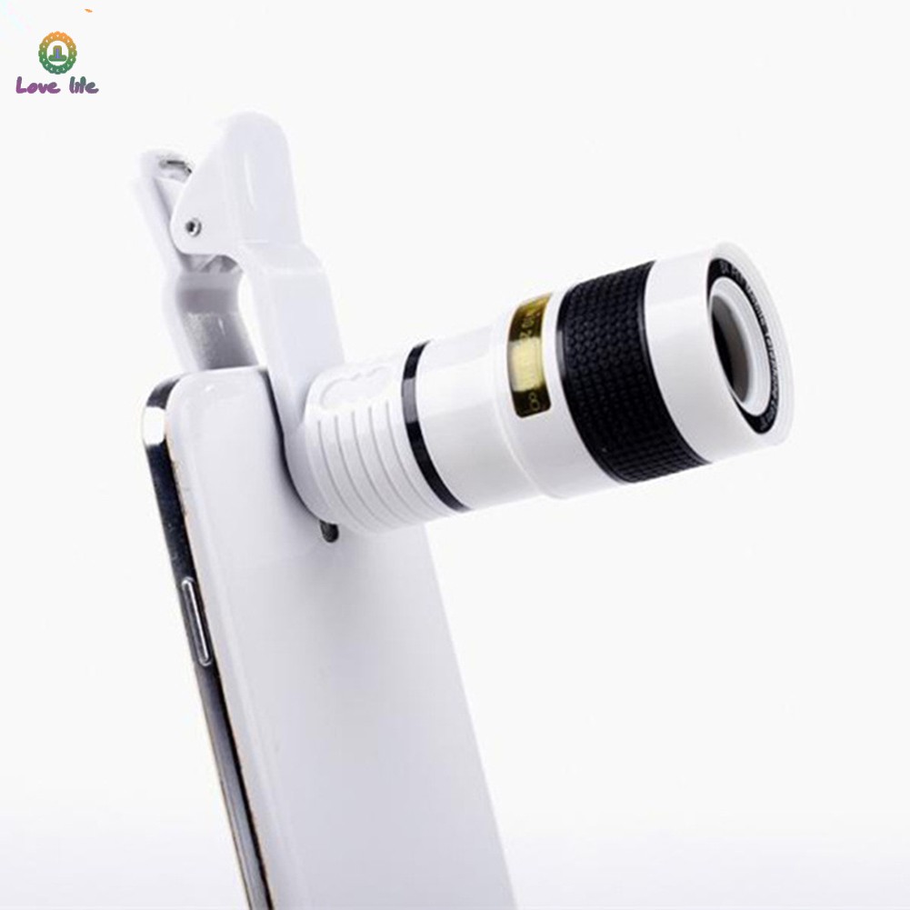 Ống kính thiên văn kèm kẹp cho điện thoại iPhone Samsung HTC Huawei Sony