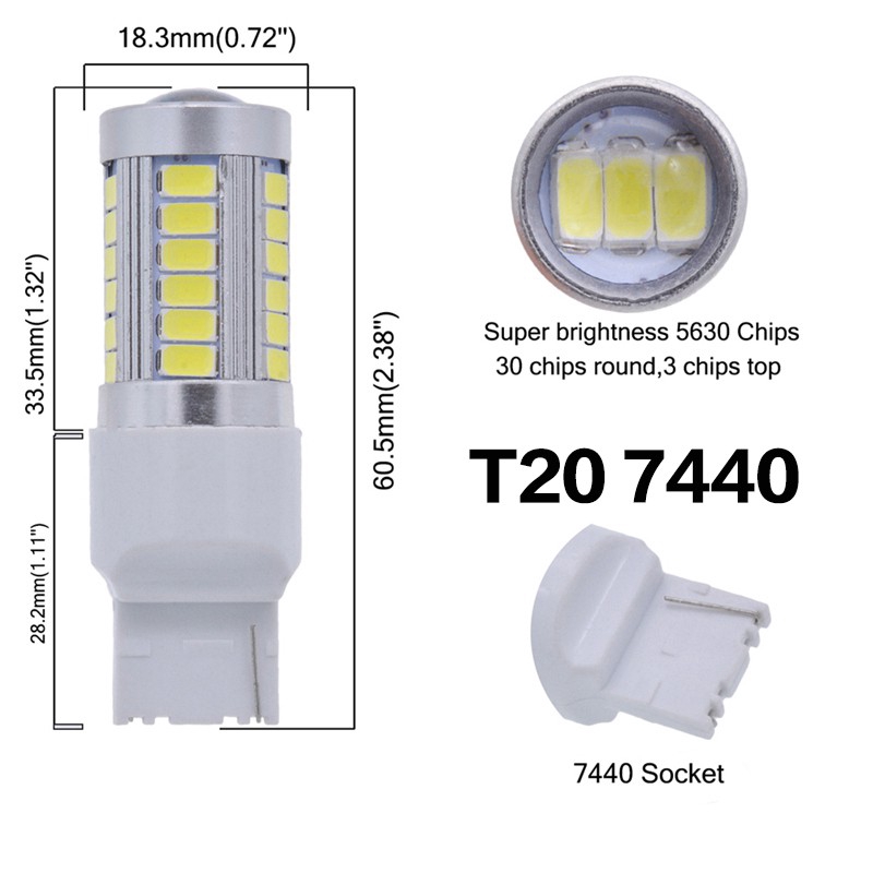 Đèn Led 33 bóng T20 1156 1157 P21W Ba15S cao cấp Cho Xe Hơi