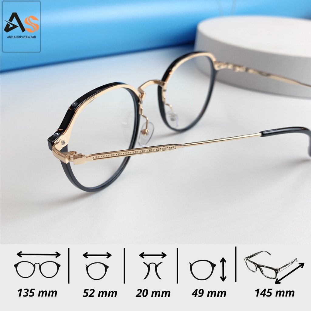 Gọng kính lục giác nhỏ xinh thời trang nam nữ 8950 9532A