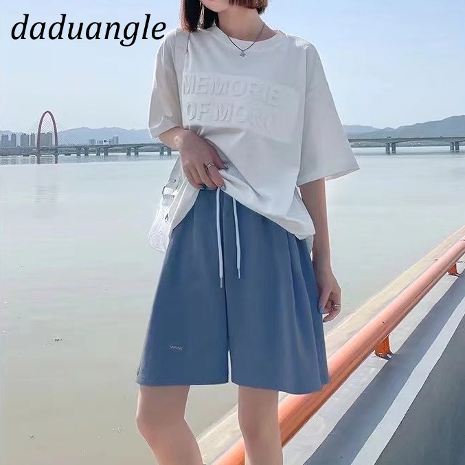 Quần short thể thao DADUHEY ống suông màu trơn thời trang mùa hè 2022 cho nữ