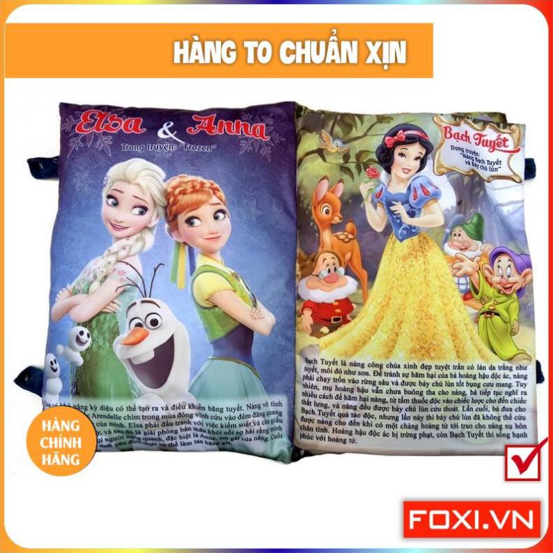 Gối sách vải 4 chủ đề truyện thiếu nhi cực hay kể truyện cho bé trước khi ngủ-an toàn-sạch sẽ