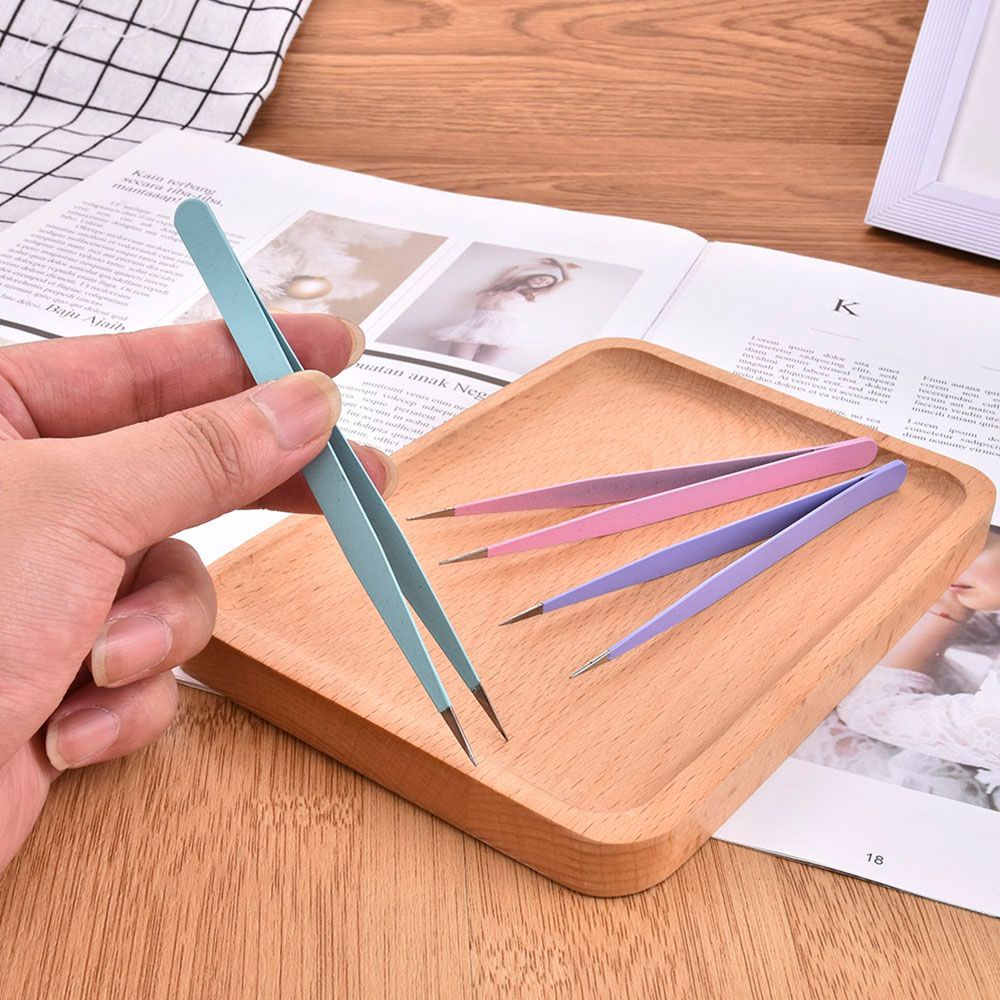 [Hàng mới về] Set 6 nhíp thép không gỉ 1.0mm chống tĩnh điện tự làm đẹp đa năng tiện lợi