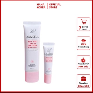 Kem Chống Nắng Nâng Tone Dưỡng Trắng Da Louvecell Rose Pink Tone up Sun Cream SPF50+/PA++++