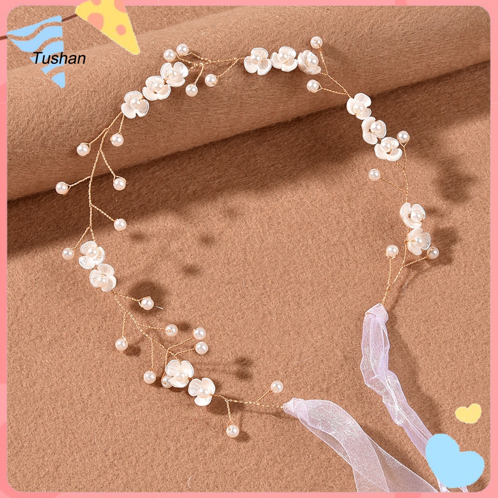 Cài Tóc Hoa Đính Ngọc Trai Giả Thanh Lịch